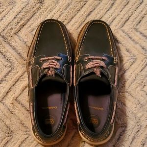Blue and Tan loafers/ Boat shoes..